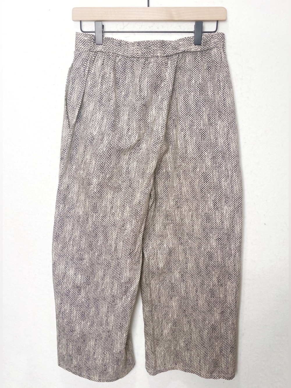 Eileen Fisher Chainette 100% Organic Cotton Print Wide Leg Pull On Pants Size XS - Picture 4 of 8